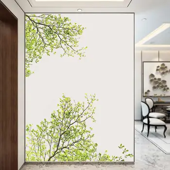 Zelena grana drveta freska umjetnost uklanjanje naljepnica zid DIY PVC naljepnica dječja soba tv, kauč na pozadinu ukrašavanje zidova