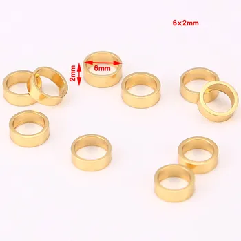 20 kom./50 kom/100 kom/lot promjer 5 mm/6 mm, od nehrđajućeg čelika boja zlata zatvorene prstenje nakit pribor